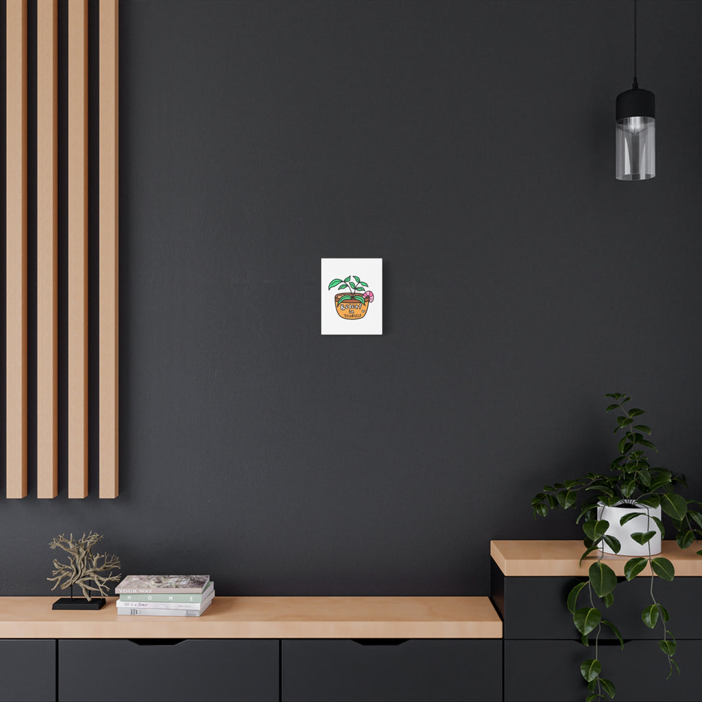 Canvas Wall Art – "Beleaf in Yourself" Plant Illustration