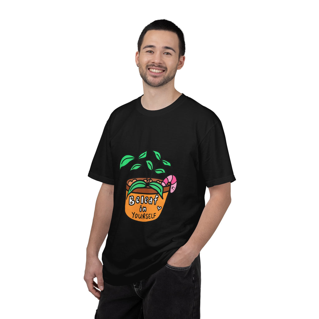 Cute Plant T-Shirt | Mental Health Unisex Shirt | Plants Lover Clothing | Believe In Yourself | Inspirational Quote Pun